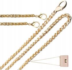 EdiBazzar Arany színű Öv táskához, hosszú lánc, karabineres, erős fém (Pasek Do Torebki Torby Złoty 100 cm)