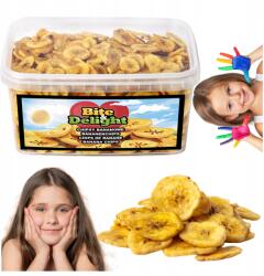  Cukormentes banánchips natúr 1, 2kg Egészséges snack Vödör (2500ml)