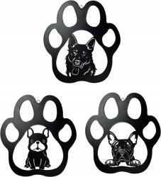  Ctpeng Fém Fali Dekoráció Kutyával (3 darabos készlet, 26, 4 x 24, 6 cm) (B0C7ZJ8589)