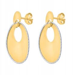 Lovrin Arany fülbevaló 585 fényes lemezkékkel, divatos design, ajándék anyukának (61116065)