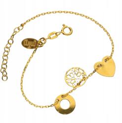 Lovrin Tripla karkötő szívvel, lyukacsos kerékkel, 925-ös ezüst, 2, 27g, 42cm+3cm (45739179)