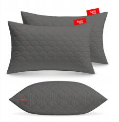 Softimi Allergiamentes Párna 2 Db 50X70cm-es Szett, Ágyneműhöz, Stegelt, Szürke, Lengyel (2-PILLOW-50x70-GRAY)