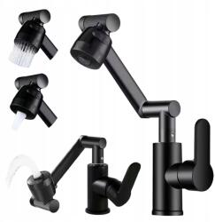 Konyhai Csaptelep Fekete Forgatható Kifolyócső 360 Csaptelep Mosogató Flex (6001930)