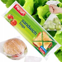Paclan Szendvicszacskó Élelmiszer Tárolására 100 Db 18 x 28 cm 100 Db