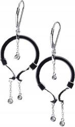 Lovrin Ezüst fülbevaló 925 fekete cirkónia kövekkel 6, 11g egyedi design ajándékba (Lovrin 49201)