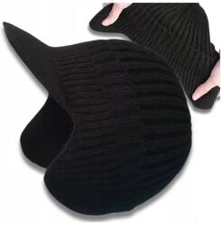 EdiBazzar Férfi sapka, meleg, téli, fekete, sildes, bélelt, füles sapka (5905884079171)