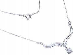 Lovrin Elegáns, 925-ös ezüst nyaklánc cirkónia kövekkel, 4, 16g, divatos medállal (Lovrin 51459)