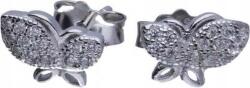 Lovrin Ezüst fülbevaló 925 pillangó cirkóniával 1, 60g női ezüst látványos (Lovrin 48020)
