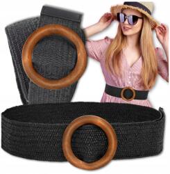 EdiBazzar Szalmaszürke női öv ruhához, derékban, erős nyári fazon (Ekologiczny pasek damski słomiany do sukienki)