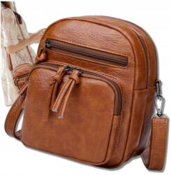EdiBazzar Női Postás Táska Bőrből, Klasszikus Boho Stílusú Barna Műbőr Táska (5905884011645)