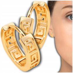 EdiBazzar Elegáns áttört karika fülbevaló, aranyozott sebészeti acél, 1.3cm átmérő (5905884064634)