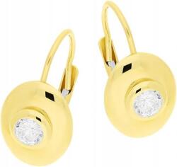 Lovrin Arany fülbevaló 585 ovális cirkóniával 2, 1g modern design ajándék nőknek (Lovrin 61490)