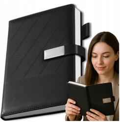 Notesz Tervező Jegyzettömb A5 Füzet Napló Ajándékba Fekete Bőr (Notes planer organizer segregator A5 czarny)
