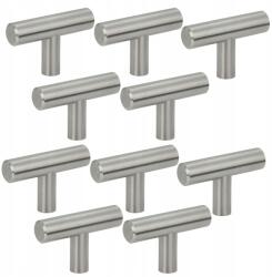 B&B 10 db Bútorfogantyú korlát fém ezüst szálcsiszolt fiókgombok (Z10 G105 BS)