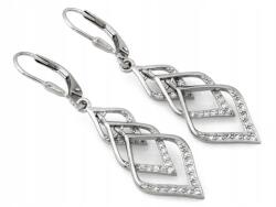 Lovrin 925-ös ezüst fülbevaló cirkónia kövekkel, lógós, 3, 50g, anyukáknak, csillogó (56698161)