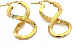 Lovrin Ezüst 925 női fülbevaló, aranyozott, merev, görög mintával, ajándéknak (Lovrin)