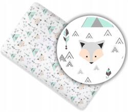 Ankras Pamut Lepedő Kiságyba 120x60 Mintás! (Prześcieradło 120x60 FOX Miętowy)