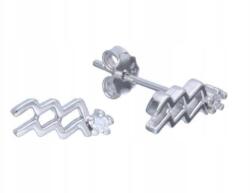 Lovrin 925-ös ezüst fülbevaló, Vízöntő csillagjegy, látványos ezüstből, ajándék csillagjegy (Lovrin 63373)