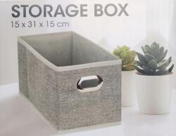  Textil Tároló Doboz Kosár Szekrény Gardrób Tágas 31 x 15 cm szürke c (3008512)