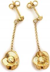 Lovrin Arany függő fülbevaló 585 lánccal, elegáns medálos design nőknek (Lovrin 57479)