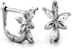 Lovrin Női ezüst fülbevaló 925 virágos cirkónia kövekkel a divatos nőknek (Lovrin 69166)