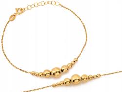 Lovrin Ezüst karkötő, aranyozott, 925-ös finomságú, 1, 89g, golyókkal, 20-as méret, 8mm, ajándék (60373343)