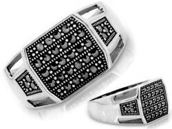 Lovrin Ezüst gyűrű markazitokkal, 925-ös finomságú, 6, 30g, 28-as méret, látványos ajándék (53238134)