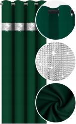 NOW-ART Kész függöny cirkónia kövekkel 145x230 nagy színválaszték, függönykarikás (Zasłona półzaciemniająca 230 na przelotkach)