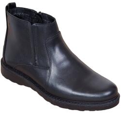 RUSAY Ghete barbati casual, din piele naturala, cu 2 fermoare, imblanite - ORLANDO, marimea 43
