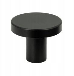 B&B Kerek fekete fém bútorfogantyú 2, 5 cm-es kis fogantyú szekrényhez, fiókhoz (G106 CZ)