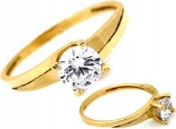 Lovrin Eljegyzési gyűrű arany 375 klasszikus cirkónia köves 15-ös méret ajándék
