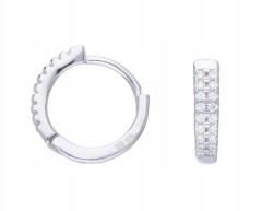 Lovrin Ezüst 925 kis karika fülbevaló cirkónia kövekkel, látványos, lógó karikák (Lovrin 63426)