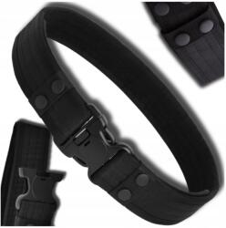 EdiBazzar Katonai Taktikai Katonai Öv Nadrághoz Állítható vászon öv fekete (5905884050910)