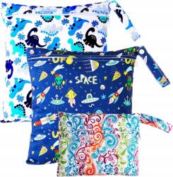 Pelenkatartó táskák cipzárral, 3 darabos szett, 2x 28x30 cm, 1x 14x18 cm (B0C1MQ47HV)