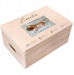 Creative Deco Emlékdoboz gyermeknek ajándék születésre, keresztelőre, születésnapra 30x20 (JANCDSD130CUSTOMPHOTOBMEMFBM)