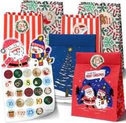 Allbag Adventi naptár Diy tasak 24db matrica Ökológiai Csináld magad (PAK2084)