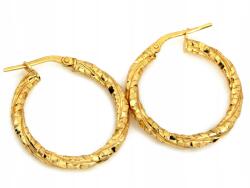 Lovrin Aranyozott, 925-ös ezüst karika fülbevaló, 3, 75g, vastag, díszített, 27mm-es, ajándéknak is kiváló