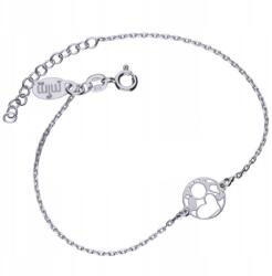 Lovrin Áttört szív mintás karkötő, 925-ös ezüst, ródiumozott, súlya 1, 5 g, hossza 18+3 cm, ajándék (45742961)