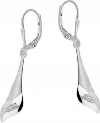 Lovrin 925-ös ezüst fülbevaló Levelek Cirkónia Kövekkel 2, 10g női ajándék függő (Lovrin 58279)