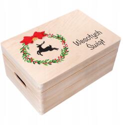 Creative Deco Személyre szabott karácsonyi doboz ajándék kívánságokkal Karácsonyra 30x20 (JANCDSD130CUSTOMCHRISTMASDEERFBM)