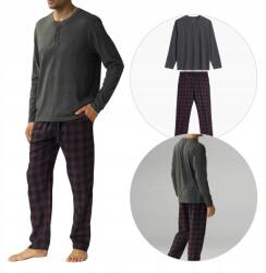 Atlantic Férfi Pizsama pamut laza kockás nadrág puha Atlantic *XL (NMP-375-SZMC_GRA_CZE-XL)