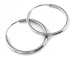 Lovrin Klasszikus ezüst karika fülbevaló ródiumozott 925 2.95g nőknek ajándékba