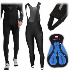 Ercole Kerékpáros Nadrág L Téli Kerékpáros Zselés Betétes Férfi Kantáros (Spodnie na rower na szelkach zimowe R11-L)