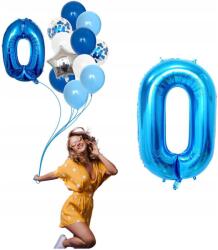  Születésnapi Lufik 12db Kék konfetti betű 0