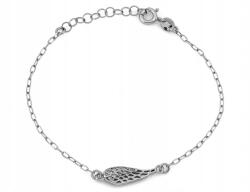 Lovrin 925-ös ezüst karkötő áttört szárnnyal és cirkóniákkal, 1, 73g, 19-es méret (62501743)