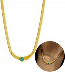 EdiBazzar Arany Színű Női "Celeb" Boho Nyaklánc 18K Arannyal Futatott 316L Sebészeti Acélból (ZŁOTY Elegancki Naszyjnik Kolia Celebrytka)