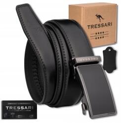 Tressari Öv férfi fekete Tressari csat automata öltöny természetes bőr 100% (TRESSARI męski pasek elegancki do garnituru)