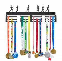  Fém éremtartó 60cm sportos fekete Futók sport ajándék