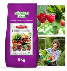 Green Oro Műtrágya Málnához és Gyümölcsökhöz, Többkomponensű Oro Fruits, 100 napos, 5kg Green Oro (Nawóz do Malin owoców Jeżyn 100dni 5kg)