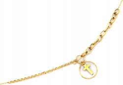 Lovrin Modern arany nyaklánc 585 eredeti kereszttel r45 divatos minta 14k